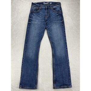 Wrangler Jeans Mens 30x34 Blue Retro Slim Boot Cowboy Western Rodeo Ranch Dance